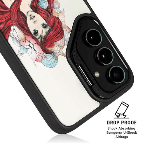 Disney The Little Mermaid Ariel Illustration Galaxy S25 Kickstand Case
